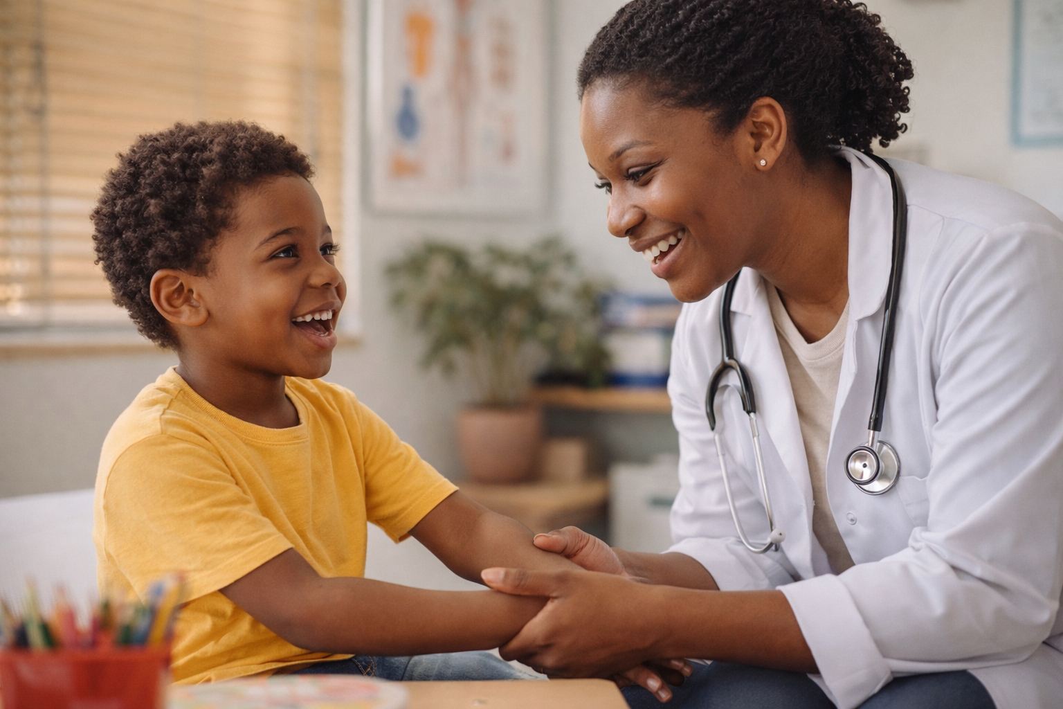 Doctor with child patient